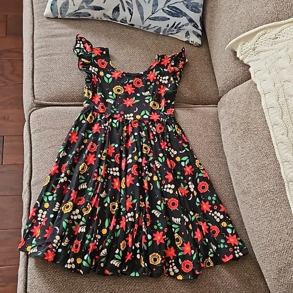 Dot Dot Smile Dresses Dotdotsmile Poinsettia Print Black Empire Dress Poshmark